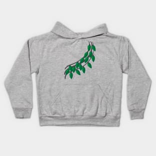 Triple String of Green Holiday Lights Kids Hoodie